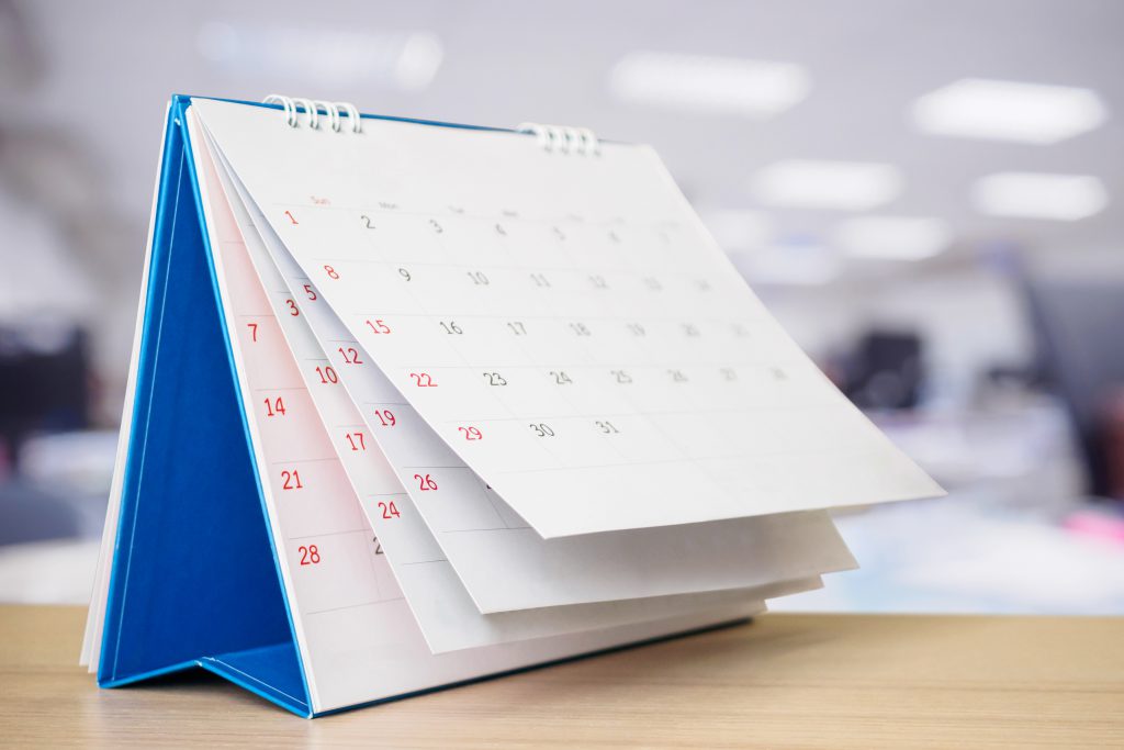 biurkowy kalendarz dio biura